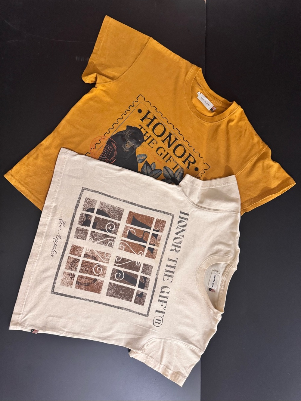 Honor The Gift Short Sleeve Graphic Tee - Mustard